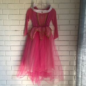 Sleeping Beauty Pink Princess Dress Kids Costume Size 2-4